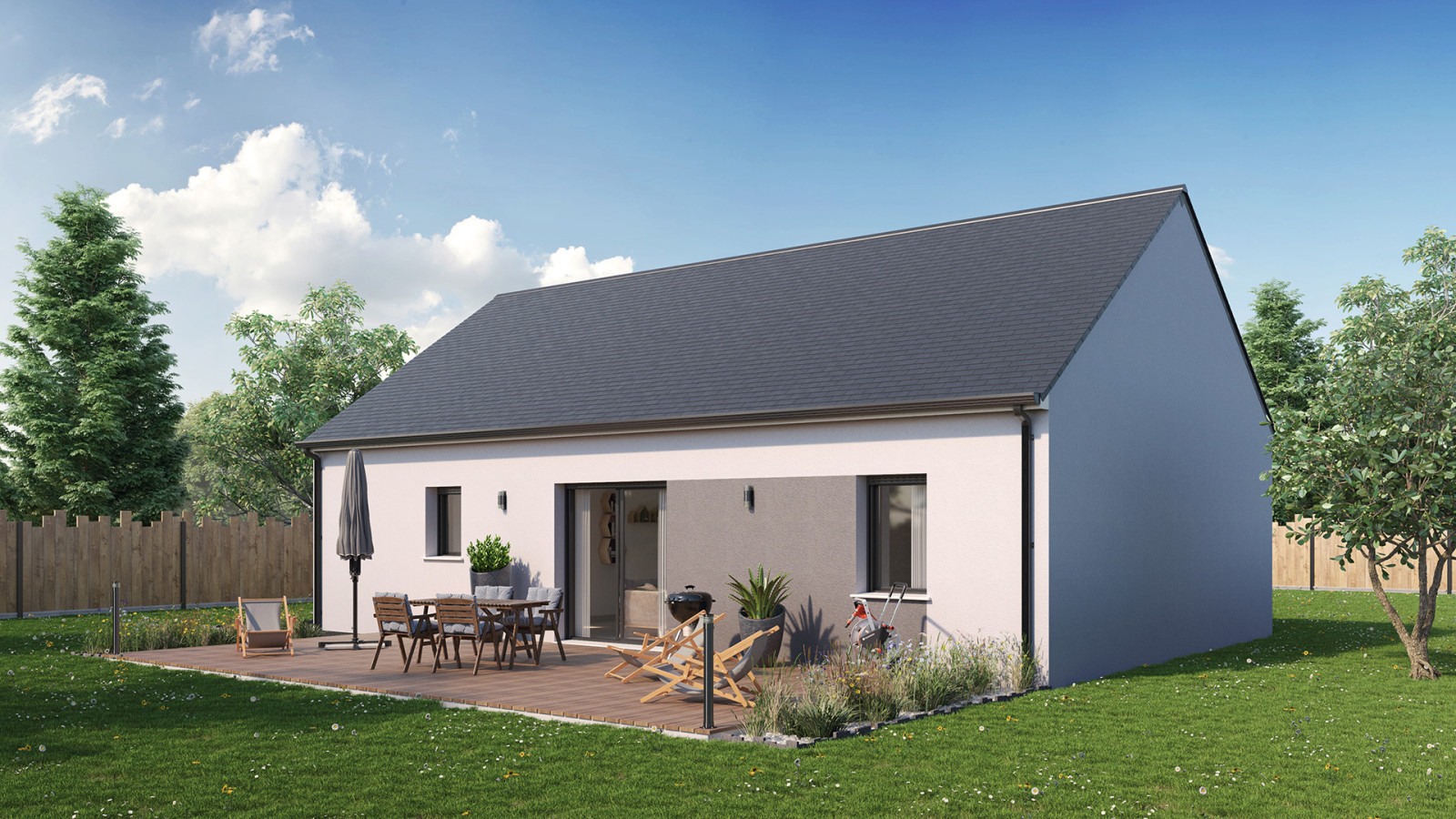 Maison neuve à Mazières-de-Touraine avec 3 chambres sur terrain de 2003m2 / image 2
