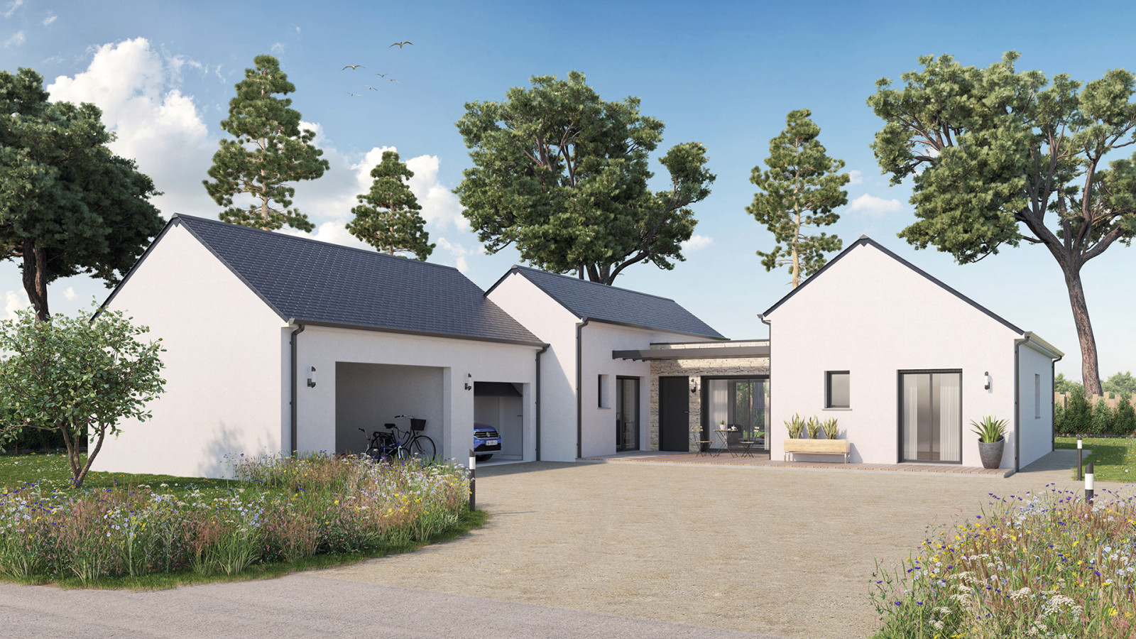 Maison neuve à Villebarou avec 3 chambres sur terrain de 606m2 / image 2