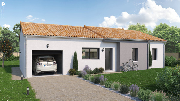 Maison neuve à Archigny avec 3 chambres sur terrain de 1288m2 - image 1