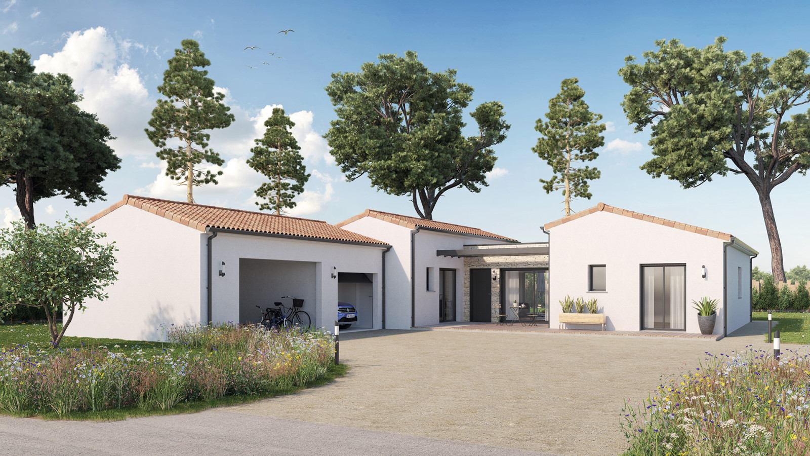 Maison neuve à Fontaine-le-Comte avec 3 chambres sur terrain de 429m2 / image 2